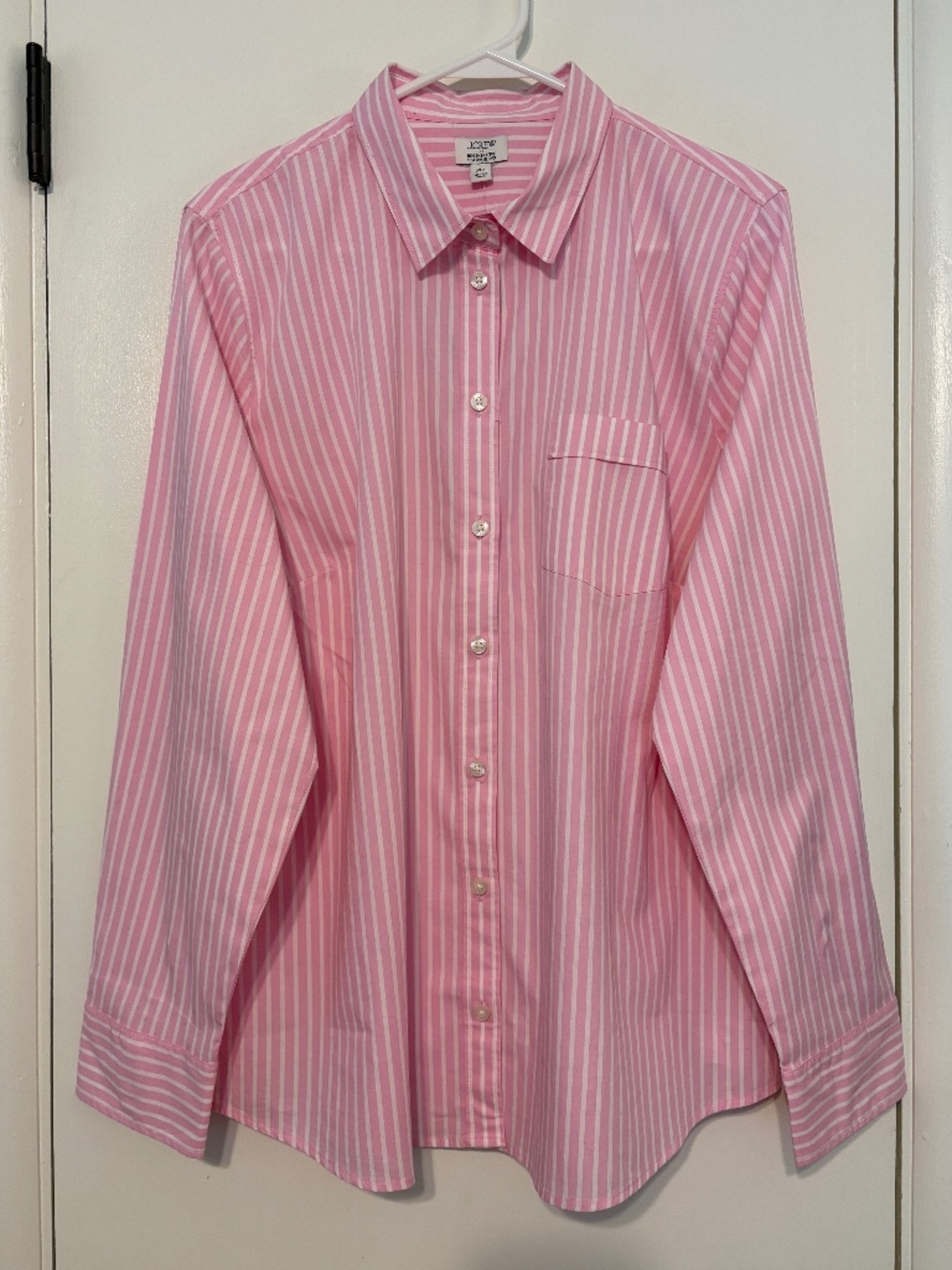 J. Crew BT991 Womens Pink Stripe Lightweight Button-Front Shirt Top XXL NWT 2026